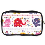 African Elephant Cute Cartoon Seamless Shading Cartoon Character Toiletries Bag (One Side)