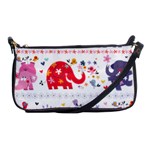 African Elephant Cute Cartoon Seamless Shading Cartoon Character Shoulder Clutch Bag