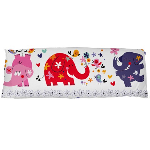 African Elephant Cute Cartoon Seamless Shading Cartoon Character Body Pillow Case (Dakimakura) from ArtsNow.com Body Pillow Case