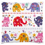 African Elephant Cute Cartoon Seamless Shading Cartoon Character Large Cushion Case (Two Sides)