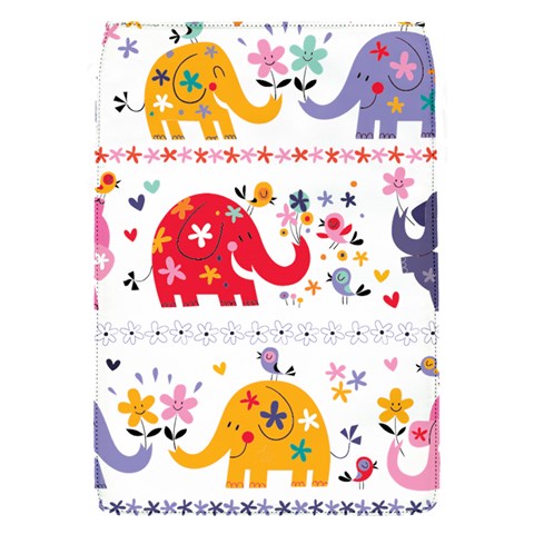 African Elephant Cute Cartoon Seamless Shading Cartoon Character Removable Flap Cover (S) from ArtsNow.com Front