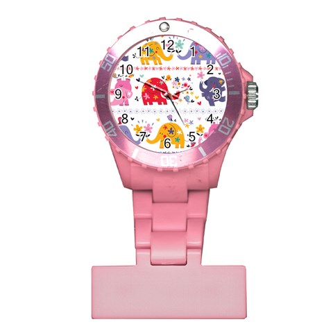 African Elephant Cute Cartoon Seamless Shading Cartoon Character Plastic Nurses Watch from ArtsNow.com Front