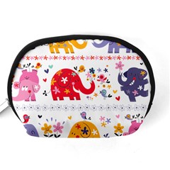 African Elephant Cute Cartoon Seamless Shading Cartoon Character Accessory Pouch (Medium) from ArtsNow.com Back