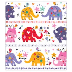 African Elephant Cute Cartoon Seamless Shading Cartoon Character Drawstring Pouch (Medium) from ArtsNow.com Front