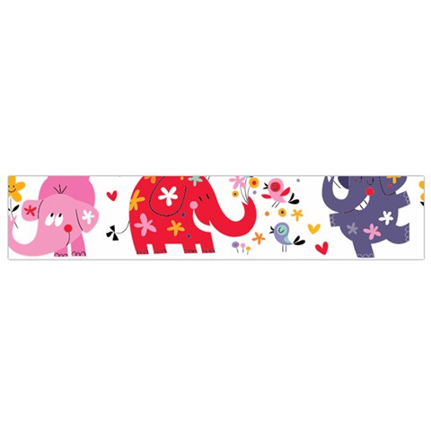 African Elephant Cute Cartoon Seamless Shading Cartoon Character Small Premium Plush Fleece Scarf from ArtsNow.com Front