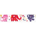 African Elephant Cute Cartoon Seamless Shading Cartoon Character Small Premium Plush Fleece Scarf