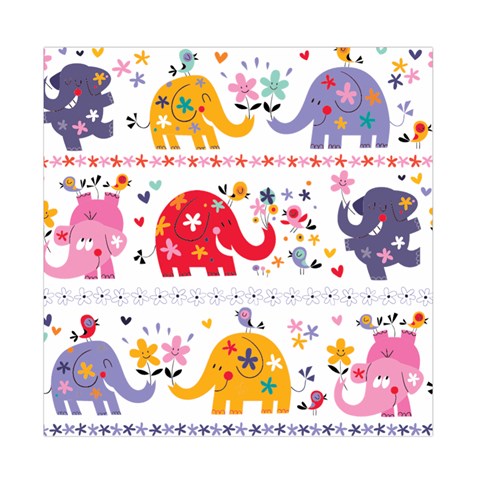 African Elephant Cute Cartoon Seamless Shading Cartoon Character Duvet Cover Double Side (Full/ Double Size) from ArtsNow.com Front