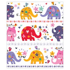 African Elephant Cute Cartoon Seamless Shading Cartoon Character Drawstring Pouch (XS) from ArtsNow.com Back