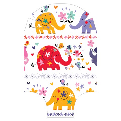 African Elephant Cute Cartoon Seamless Shading Cartoon Character Luggage Cover (Small) from ArtsNow.com Back