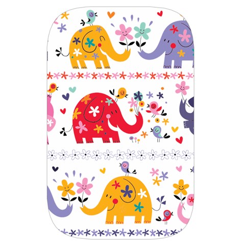 African Elephant Cute Cartoon Seamless Shading Cartoon Character Waist Pouch (Small) from ArtsNow.com Back