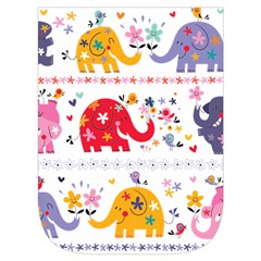 African Elephant Cute Cartoon Seamless Shading Cartoon Character Waist Pouch (Large) from ArtsNow.com Front Pocket