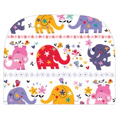 African Elephant Cute Cartoon Seamless Shading Cartoon Character Make Up Case (Small) from ArtsNow.com Front