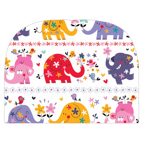 African Elephant Cute Cartoon Seamless Shading Cartoon Character Make Up Case (Medium) from ArtsNow.com Front