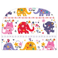 African Elephant Cute Cartoon Seamless Shading Cartoon Character Make Up Case (Medium) from ArtsNow.com Front