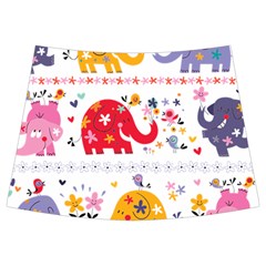 African Elephant Cute Cartoon Seamless Shading Cartoon Character Kids  Midi Sailor Dress from ArtsNow.com Back Skirt