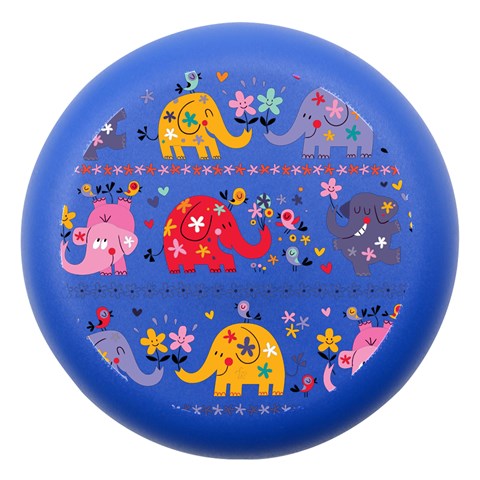 African Elephant Cute Cartoon Seamless Shading Cartoon Character Dento Box with Mirror from ArtsNow.com Front