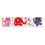 African Elephant Cute Cartoon Seamless Shading Cartoon Character Banner and Sign 4  x 1 