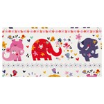 African Elephant Cute Cartoon Seamless Shading Cartoon Character Banner and Sign 4  x 2 