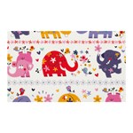 African Elephant Cute Cartoon Seamless Shading Cartoon Character Banner and Sign 5  x 3 