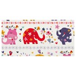 African Elephant Cute Cartoon Seamless Shading Cartoon Character Banner and Sign 8  x 4 