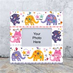 African Elephant Cute Cartoon Seamless Shading Cartoon Character White Box Photo Frame 4  x 6 