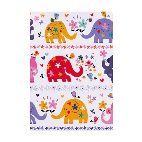 African Elephant Cute Cartoon Seamless Shading Cartoon Character A5 Acrylic Clipboard from ArtsNow.com Back