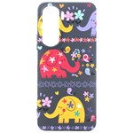 African Elephant Cute Cartoon Seamless Shading Cartoon Character Samsung Galaxy S24 Plus 6.7 Inch Black TPU UV Case