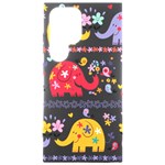 African Elephant Cute Cartoon Seamless Shading Cartoon Character Samsung Galaxy S24 Ultra 6.9 Inch Black TPU UV Case