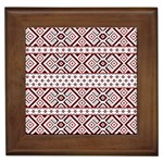 Ukrainian Folk Seamless Pattern Ornament Framed Tile