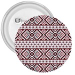 Ukrainian Folk Seamless Pattern Ornament 3  Buttons