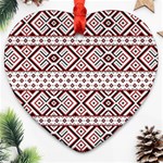 Ukrainian Folk Seamless Pattern Ornament Ornament (Heart)