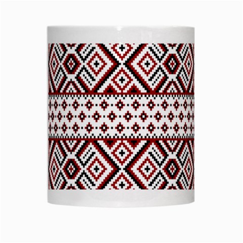 Ukrainian Folk Seamless Pattern Ornament White Mug from ArtsNow.com Center