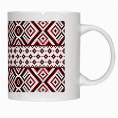 Ukrainian Folk Seamless Pattern Ornament White Mug from ArtsNow.com Right