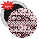 Ukrainian Folk Seamless Pattern Ornament 3  Magnets (10 pack) 