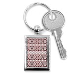 Ukrainian Folk Seamless Pattern Ornament Key Chain (Rectangle)