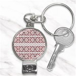 Ukrainian Folk Seamless Pattern Ornament Nail Clippers Key Chain