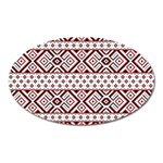 Ukrainian Folk Seamless Pattern Ornament Oval Magnet