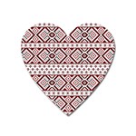 Ukrainian Folk Seamless Pattern Ornament Heart Magnet