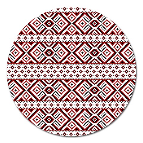 Ukrainian Folk Seamless Pattern Ornament Magnet 5  (Round) from ArtsNow.com Front