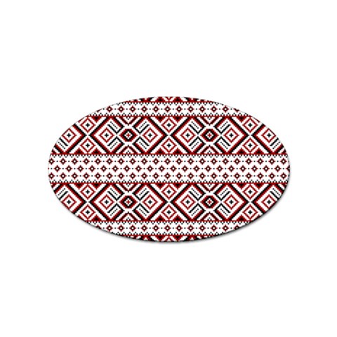 Ukrainian Folk Seamless Pattern Ornament Sticker Oval (10 pack) from ArtsNow.com Front