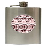 Ukrainian Folk Seamless Pattern Ornament Hip Flask (6 oz)