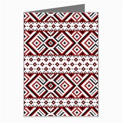 Ukrainian Folk Seamless Pattern Ornament Greeting Card from ArtsNow.com Left