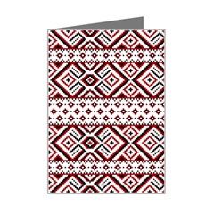 Ukrainian Folk Seamless Pattern Ornament Mini Greeting Card from ArtsNow.com Left