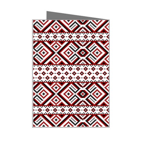 Ukrainian Folk Seamless Pattern Ornament Mini Greeting Card from ArtsNow.com Right