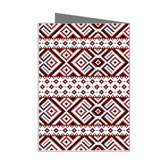 Ukrainian Folk Seamless Pattern Ornament Mini Greeting Card from ArtsNow.com Right