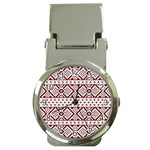 Ukrainian Folk Seamless Pattern Ornament Money Clip Watches