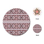 Ukrainian Folk Seamless Pattern Ornament Playing Cards Single Design (Round)