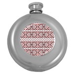 Ukrainian Folk Seamless Pattern Ornament Round Hip Flask (5 oz)