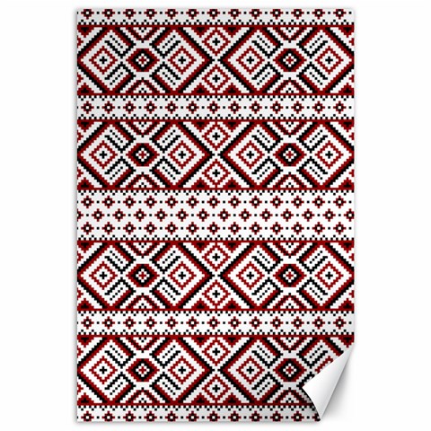 Ukrainian Folk Seamless Pattern Ornament Canvas 24  x 36  from ArtsNow.com 23.35 x34.74  Canvas - 1