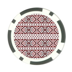 Ukrainian Folk Seamless Pattern Ornament Poker Chip Card Guard from ArtsNow.com Front